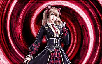 Caroline, GFF, purple grunge background, Garena Fire, vortex, Garena Fire characters, Caroline Skin, Fire Battlegrounds, Caroline Fire HD wallpaper