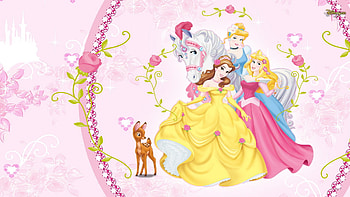 Beautiful Disney Princess Aurora, Belle and Cinderella HD wallpaper