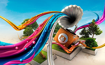 Gramo, graphics, creative HD wallpaper