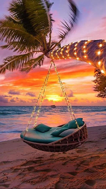 Descanso, Playa, colgante, asiento HD phone wallpaper