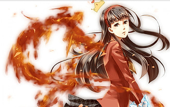 Persona 4, Amazing, MegaTen, Magical, Persona, Cute, Game, Skirt, Beautiful, Sad, Lovely, Anime, Fire, Awesome, Pretty, HeadBand, Sexy, Magic, Long Hair, Manga, Black Hair, Gaming, Medium Hair, Shin Megami Tensei, SMT, Gorgeous, Head Band, Emotional, RPG, Shin Megami, Anime Girl, Upset, Flames, Sweet, Serious, Brown Eyes HD wallpaper