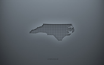 North Carolina map, gray creative background, North Carolina, USA, gray paper texture, American states, North Carolina map silhouette, map of North Carolina, gray background, North Carolina 3d map HD wallpaper