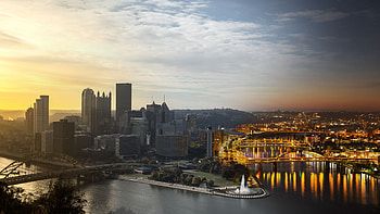 Pittsburgh skyline, Live for Android and Windows HD wallpaper