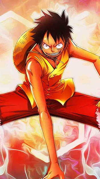 Luffy, Fire Theme, Background HD phone wallpaper