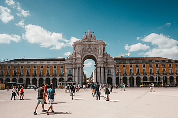 Rua Augusta Arch, Lisbon (Portugal) HD wallpaper