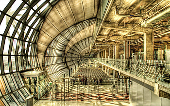 Airport Terminal, terminal, airport, abstract, building, beautiful HD wallpaper