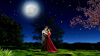 Dancing Tag - Noite Romantic Stars Full Estrelada Moon Starnight Couple Beautiful Magic Night Dancing Lada HD wallpaper