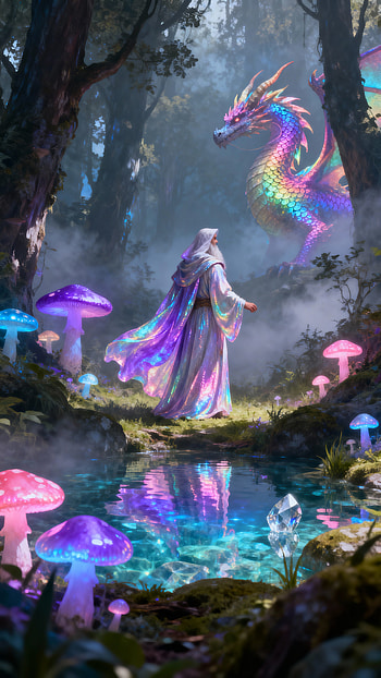Dungeons & Dragons — Chromatic Dragon in the Enchanted Grove, dragon HD phone wallpaper