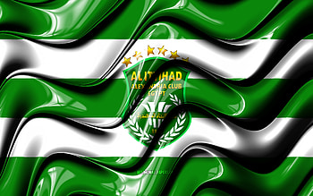 Al-Ittihad Alexandria flag, , green and white 3D waves, EPL, egyptian football club, football, Al-Ittihad Alexandria logo, Egyptian Premier League, Al Ittihad, soccer, Al-Ittihad Alexandria FC HD wallpaper