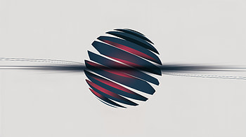 Abstract Sliced Sphere Digital Art, Abstract, sphere, stripes, 3D, minimalist HD wallpaper