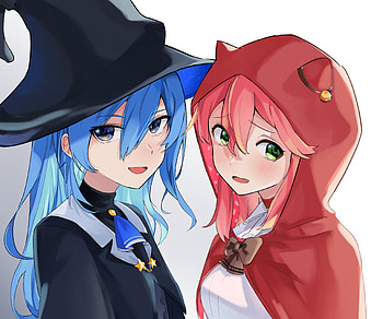 Hoshimachi Suisei & Sakura Miko, Sakura Miko, Hoshimachi Suisei, Anime, Virtual Youtuber HD wallpaper