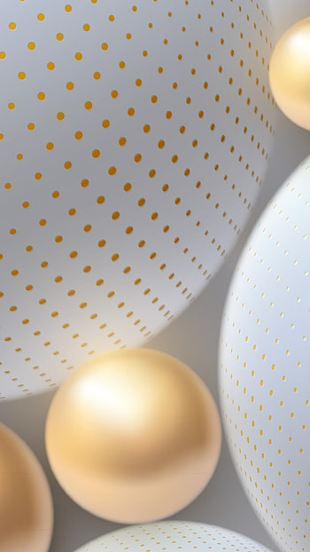 3D, Gold Dots HD phone wallpaper