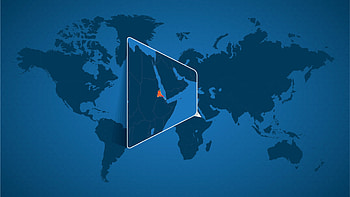 Eritrea, Detailed world map, Neighboring countries, Travels HD wallpaper