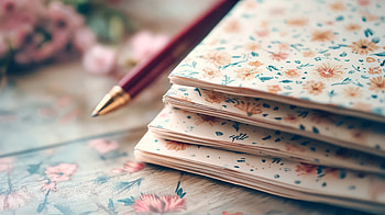 Cute Stationary Delight - Ultra, notebook, stationery, floral design HD wallpaper