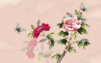 Butterflies, Flowers, Art, Patterns, Colorful, Colourful HD wallpaper
