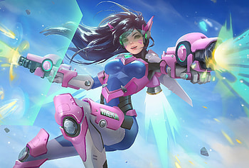 Artwork, D.VA, overwatch, 2019 HD wallpaper