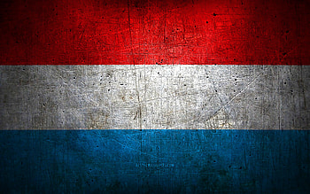 Luxembourg metal flag, grunge art, European countries, Day of Luxembourg, national symbols, Luxembourg flag, metal flags, Flag of Luxembourg, Europe, Luxembourg HD wallpaper
