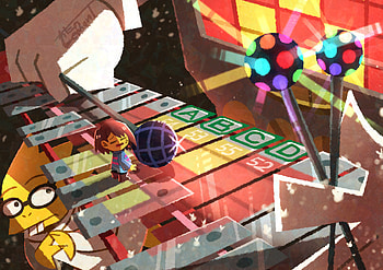 Metal Crusher, Mettaton (Undertale), Alphys (Undertale), Frisk (Undertale), video game, Undertale HD wallpaper