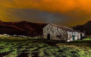 Nature, Grass, Sky, Night, Building, Structure HD wallpaper