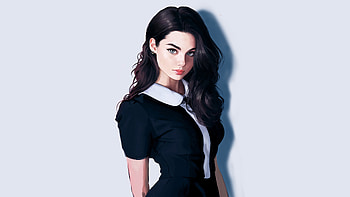 Dark Blacked Hair Girl Looking Art , artist, artwork, digital-art, artstation HD wallpaper