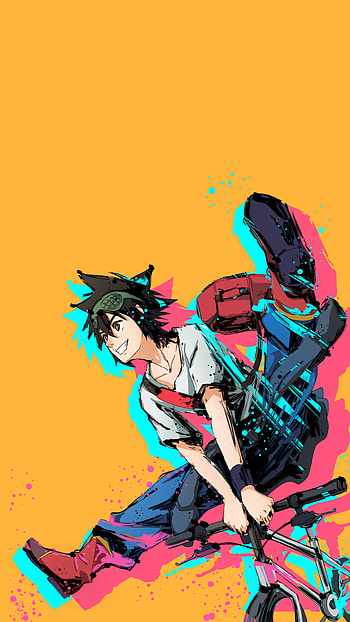 bicycle, Jin Mori, Anime, The God of High School HD phone wallpaper