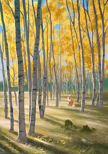 Art, Fox, Forest, Wildlife, Animal HD phone wallpaper