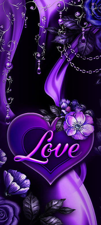 Deep love heart, magenta, pink, purple HD phone wallpaper