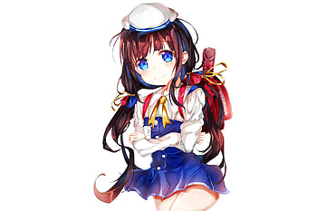 Cute, blue eyes, anime girl, Ai Hinatsuru, Ryuuou no Oshigoto! HD wallpaper