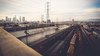Los Angeles, , Railroad, Los Angeles River HD wallpaper