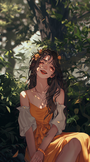 Sunny Smile Anime Bliss, smiling HD phone wallpaper