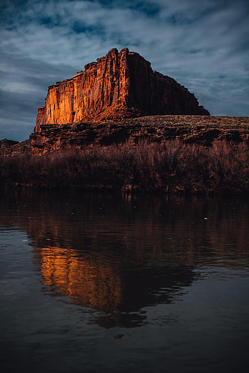 Nature, Water, Sky, Rock, Reflection HD phone wallpaper
