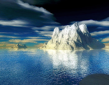 Beauty in the north, winter, blue, north, reflections, ice, ocean HD wallpaper
