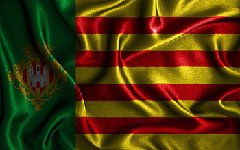 Castello de la Plana flag, , silk wavy flags, spanish cities, Day of Castello de la Plana, Flag of Castello de la Plana, fabric flags, 3D art, Castello de la Plana, cities of Spain, Castello de la Plana 3D flag HD wallpaper