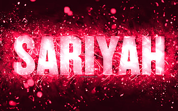 Happy Birtay Sariyah, , pink neon lights, Sariyah name, creative, Sariyah Happy Birtay, Sariyah Birtay, popular american female names, with Sariyah name, Sariyah HD wallpaper