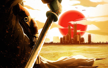 American Samurai, america, sun, red sun, samurai HD wallpaper