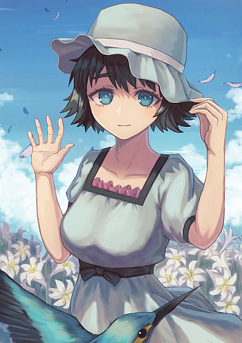 Mayuri shiina, sky, hair, character sign aquarius, steins gate, anime HD phone wallpaper