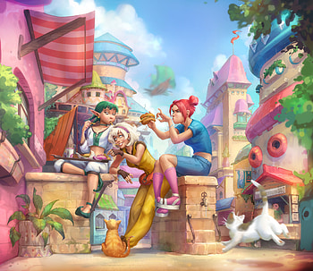 Break in the city, fantasy, people HD wallpaper