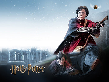 Harry Potter Playing Quidditch, other, harry potter, people, broomstick HD wallpaper