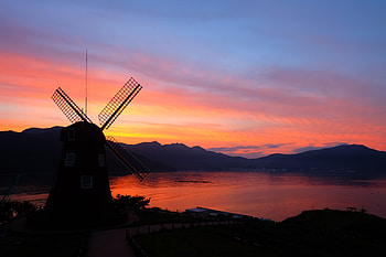 Windmill , windmill, graphy, nature, sunrise, sunset HD wallpaper