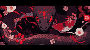 Japan Snake, snake, AI Art HD wallpaper