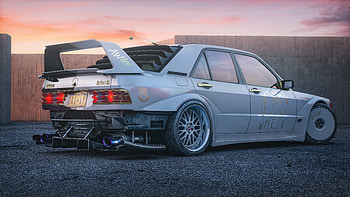 Mercedes 190e Evolution Ii, mercedes-e-class, mercedes, mercedes-benz, modified, cars, artstation HD wallpaper