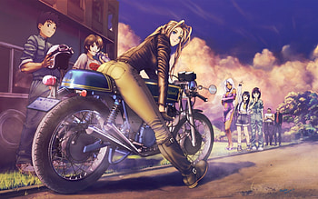 Anime Girl On Bike, anime, anime-girl, bike HD wallpaper