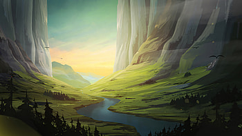 Beautiful Landscape Morning , landscape, artist, artwork, digital-art, artstation HD wallpaper