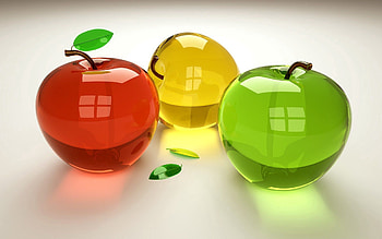 Fruits, 3D, Glass HD wallpaper