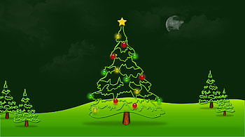 Green Christmas Tree Background (13) HD wallpaper