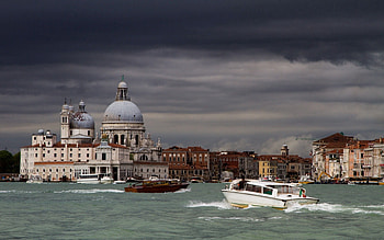 Cities, Sea, Building, Shore, Bank, Boat HD wallpaper