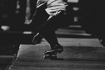 Sports, Dark, Asphalt, Bw, Chb, Skateboarder, Skateboard HD wallpaper