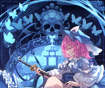 Yuyuko Saigyouji, Yuyuko Saigyouji, Anime, Touhou HD wallpaper
