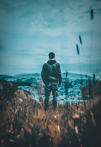 Sad boy mood off, cloud, sky HD phone wallpaper