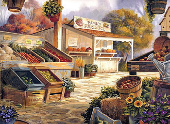 Farm Fresh, love four seasons, farms, draw and paint, flowers, fruits, paintings, lovely still life HD wallpaper